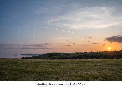 Sunset on the Cornwall coast