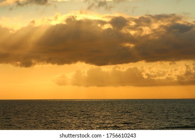 Sunset on the Cotentin the beach