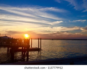 Sunset on the dock