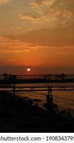 Sunset On The Edge Of Semarang Beach