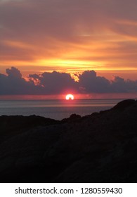 Sunset on fire