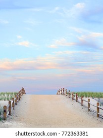 Sunset On The Jersey Shore. Long Beach Island, New Jersey. Cotton Candy Skies. 