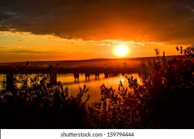 Sunset On Kama River