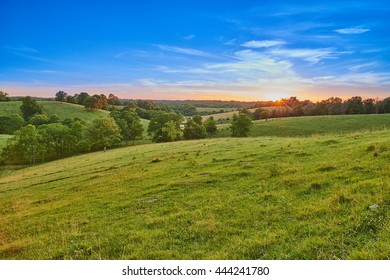 Sunset On Kentucky Farm, Harrison Co. KY