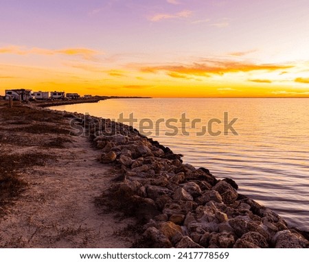 Sunset on The Laguna Madre at Bird Island Basin, Padre Island National Seashore, Corpus Christ, Texas, USA