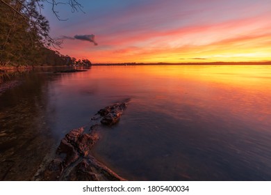 Sunset On Lake Macquarie, Australia