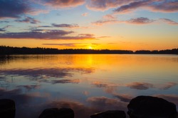 Sunset On The Lake Vuoksa