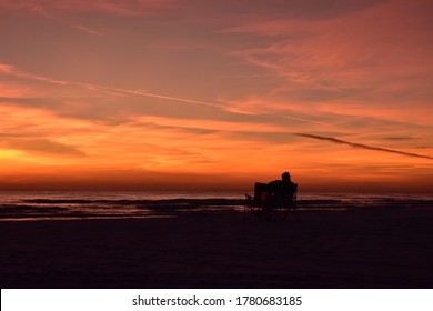 Sunset On Lido Key Beach, Florida 