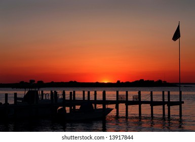 Sunset on Long Beach Island, New Jersey.