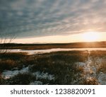 Sunset on marsh