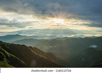 Sunset on the Minami Alps, Japan