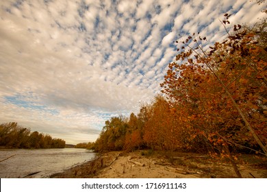 Sunset On The Missouri River In The USA