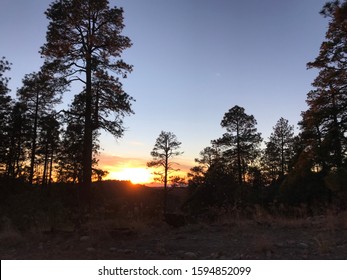 Sunset On Mogollon Rim Arizona