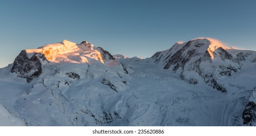 Sunset On The Monte Rosa Massif