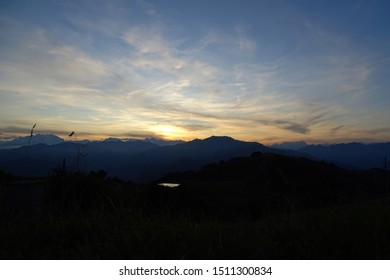 Sunset On Monte Rosa Seen From Mount Mottarone