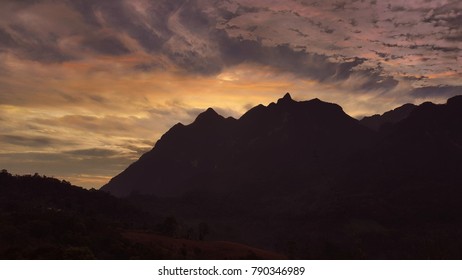 Sunset on the mountain