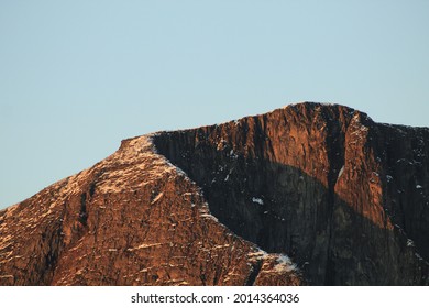 sunset on the mountain peak