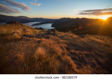 Sunset On The Mountain, Port Hills, Christchurch