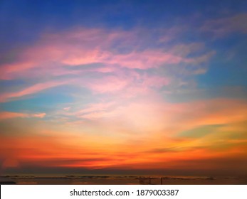 sunset on the nagaon beach - Shutterstock ID 1879003387