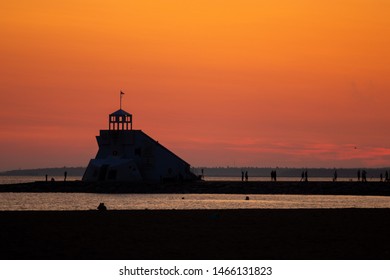 Sunset On The Nallikari Beach 