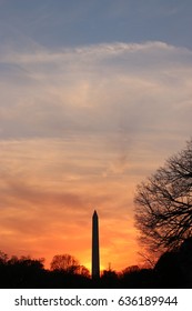 Sunset On The National Mall, Washington, DC