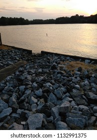 Sunset On Oak Hollow Lake Marina, High Point NC