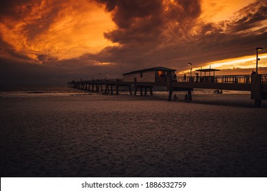 Sunset On Okaloosa Island Pier