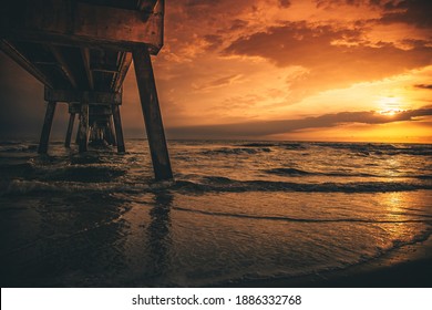 Sunset On Okaloosa Island Pier