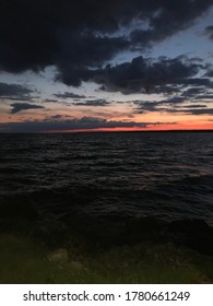 the sunset on oneida lake