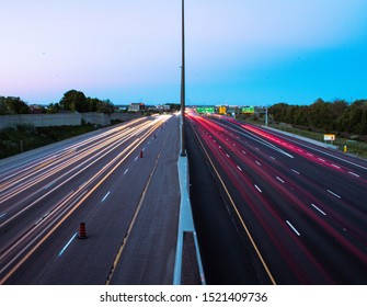 Sunset On Ontario Highway 401