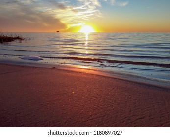 Sunset On Pamlico Sound In NC.