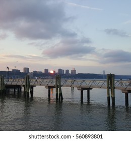 sunset on the pier
