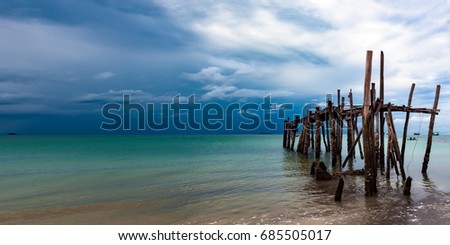 sunset on the pier