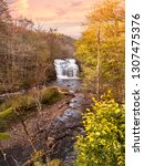 Sunset on Pixley Falls in Boonville, Upstate New York.