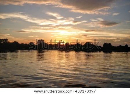 Sunset on the Potomac River