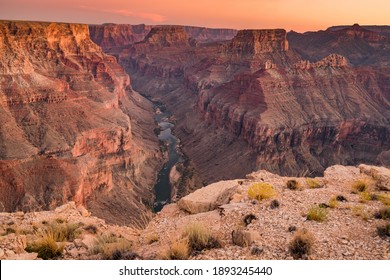 Sunset On The Rim Of The Grand Canton USA