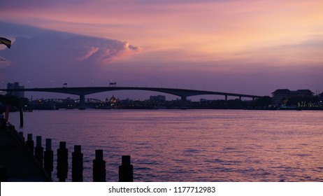 Sunset on the river