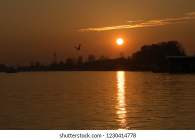 Sunset on the river.