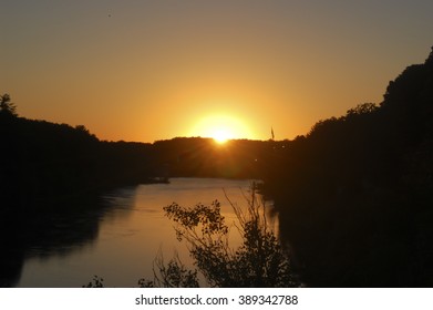 Sunset on the river