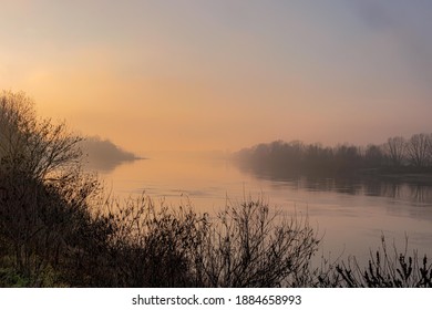 Sunset On The River Po