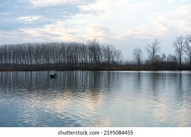 Sunset On The River Po