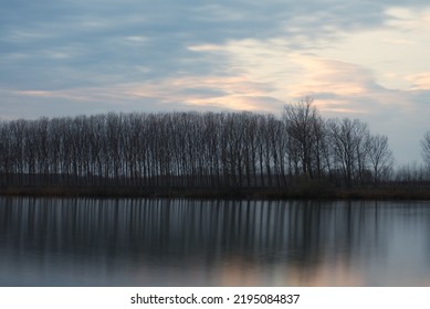 Sunset On The River Po