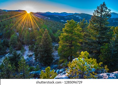 Sunset On The Rockies In Evergreen, Colorado