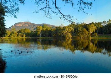 Sunset On Ross River Townsville Queensland