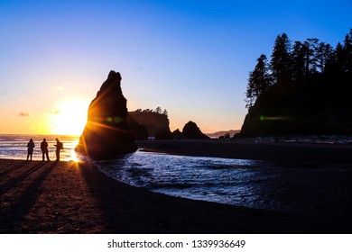 Sunset on Ruby Beach, Washington, US