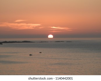 sunset on the sea