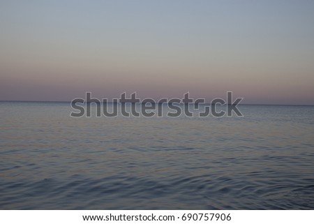 Sunset on the sea