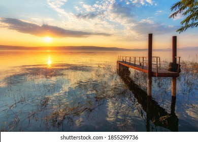 Sunset On The Sea Of Galilee.