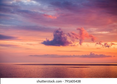 Sunset On The Sea, Golden Hour On The Sea, Sunset On Island, Sun Rays