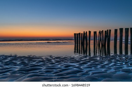 Sunset On The Sea In North Holland